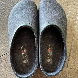 Haflinger Gray Wool Felt Slippers Size 41